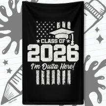 Abschlussklasse 2026 Abschluss Distressed Flagge D