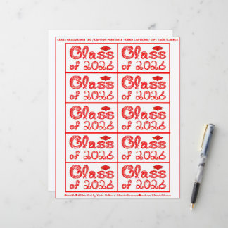 Abschlussklasse 2026 Abschluss Roter Anhänger Text