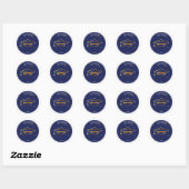 Abschlussklasse 2026 Abschlussmütze Rund Sticker (Blatt)