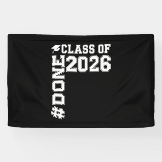 Abschlussklasse 2026 Absolvent 26 Abschluss Banner (Horizontal)
