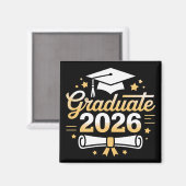 Abschlussklasse 2026 Absolvent Abitur 26 Stolze Fa Magnet (Vorderseite/Rückseite)