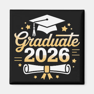 Abschlussklasse 2026 Absolvent Abitur 26 Stolze Fa Magnet