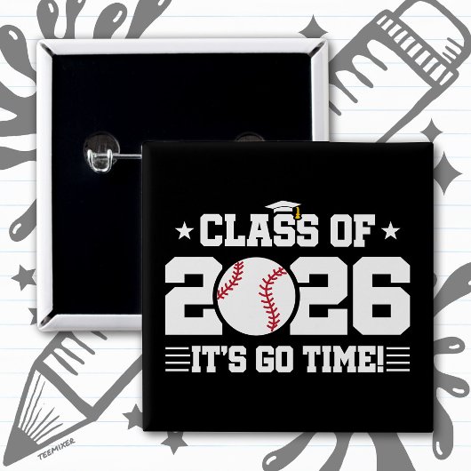 Abschlussklasse 2026 Baseball-Abschluss Es ist sow Button