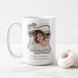 Abschlussklasse 2026 Benutzerdefiniertes Bogenfoto Kaffeetasse