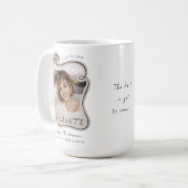 Abschlussklasse 2026 Benutzerdefiniertes Bogenfoto Kaffeetasse (Vorderseite Links)