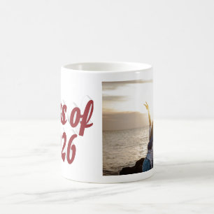Abschlussklasse 2026 burgunderrote Text Abschlussf Kaffeetasse