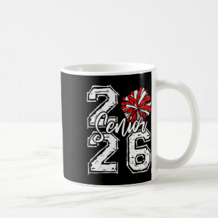 Abschlussklasse 2026 Cheer Senior 2026 Rote Pom-Po Kaffeetasse
