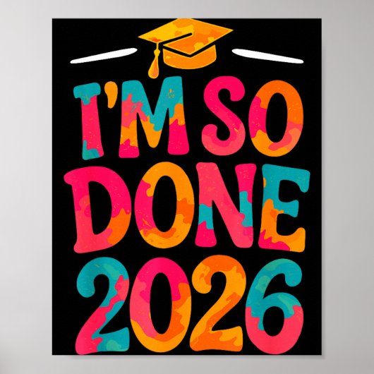 Abschlussklasse 2026 College Abitur Poster (Vorne)