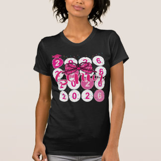 Abschlussklasse 2026 Coquette Rosa Schleife Abschl T-Shirt