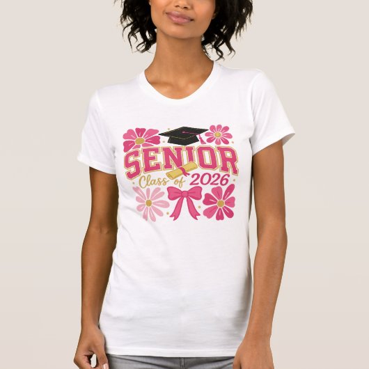 Abschlussklasse 2026 Feierdesign T-Shirt (Vorderseite)