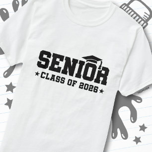 Abschlussklasse 2026 Fette Abschluss-Typografie T-Shirt