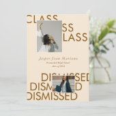 Abschlussklasse 2026 Foto Minimales Abitur Einladung (Stehend Vorderseite)