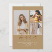 Abschlussklasse 2026 Foto Minimales Abitur Einladung (Rückseite)