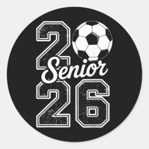 Abschlussklasse 2026 Fußball Senior 2026 Letzter S Runder Aufkleber