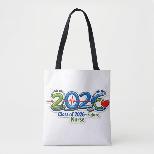 Abschlussklasse 2026 Future Nurse Abschlussfeier Tasche (Vorderseite)