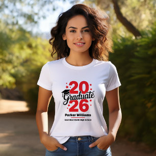 Abschlussklasse 2026 Graduiertenmütze Graduiert T-Shirt