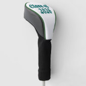 Abschlussklasse 2026 grüner Text Abschluss Golf Headcover (angewinkelt)