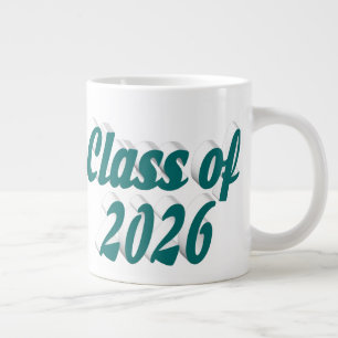 Abschlussklasse 2026 grüner Text Abschlussfeier Jumbo-Tasse