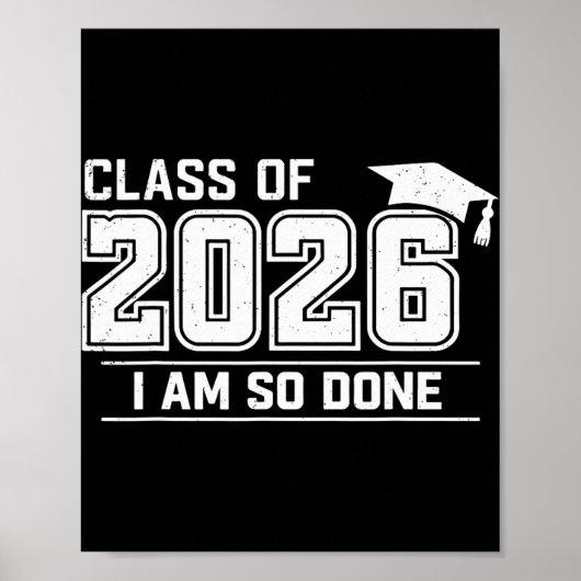 Abschlussklasse 2026 Ich Bin Fertig Grad Student Poster (Vorne)