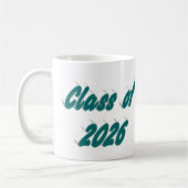Abschlussklasse 2026 in grüner Typografie Kaffeetasse (Links)