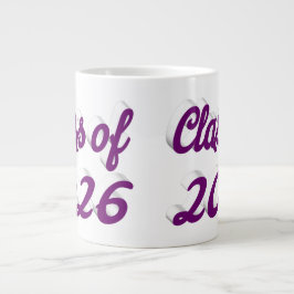 Abschlussklasse 2026 lila Schrift Absolventenfeier Jumbo-Tasse