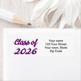 Abschlussklasse 2026 lila Schrift Graduation