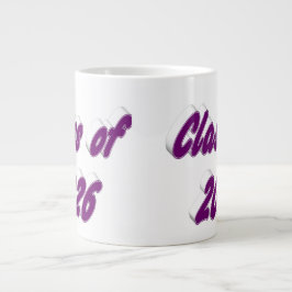 Abschlussklasse 2026 lila Schriftart Absolventen Jumbo-Tasse