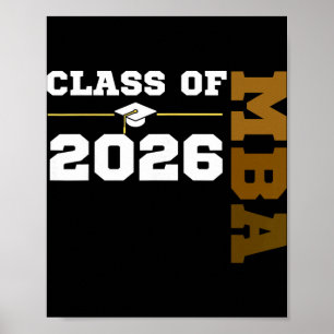 Abschlussklasse 2026 M 26 Melanin Farben Schwarz S Poster