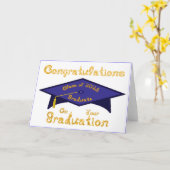 Abschlussklasse 2026 Navy Blau Gold Karte (Gelbe Blume)