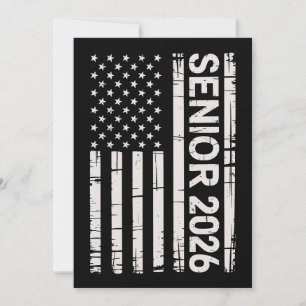Abschlussklasse 2026 Patriotisch Amerikanisch USA- Einladung