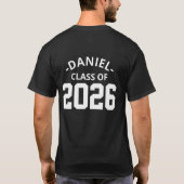 Abschlussklasse 2026 Personalisierter Bügeltransfe T-Shirt (Rückseite)