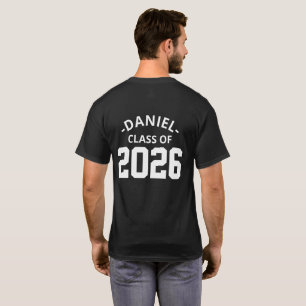 Abschlussklasse 2026 Personalisierter Bügeltransfe T-Shirt