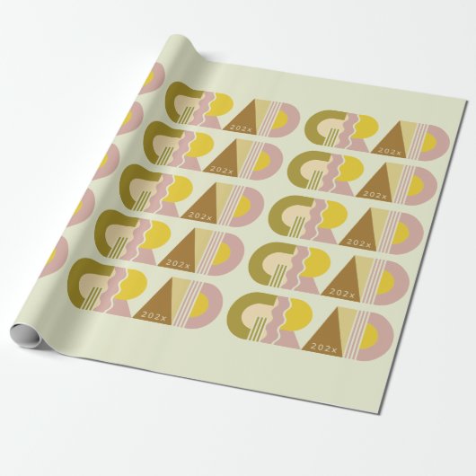 Abschlussklasse 2026 Retro Geschenkpapier (Ungerollt)