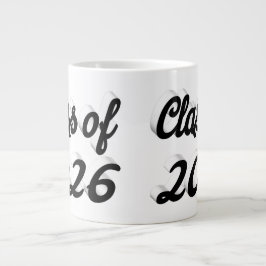 Abschlussklasse 2026 schwarze Schrift Abitur Jumbo-Tasse