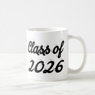 Abschlussklasse 2026 schwarze Schrift Abitur Kaffeetasse