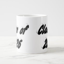 Abschlussklasse 2026 schwarze Typografie Abschluss Jumbo-Tasse