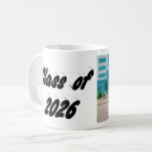 Abschlussklasse 2026 schwarze Typografie Abschluss Kaffeetasse (Vorderseite Links)