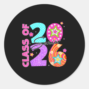 Abschlussklasse 2026 Senior 2026 Abschlussfeier fü Runder Aufkleber