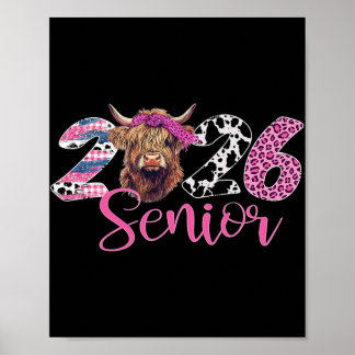 Abschlussklasse 2026 Senior Abschluss Leopardendru Poster