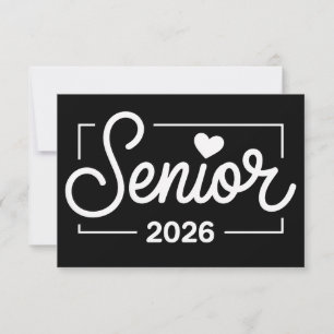 Abschlussklasse 2026 Senior Heart Absolvent Ankündigung