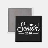 Abschlussklasse 2026 Senior Heart Absolvent Magnet (Vorderseite/Rückseite)