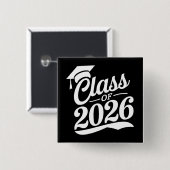 Abschlussklasse 2026 Stolzer Absolvent Abschlussfe Button (Vorne & Hinten)