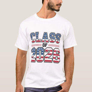 Abschlussklasse 2026 USA-Flagge Abschlussfeier T-Shirt