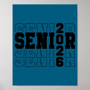 Abschlussklasse 2026 Varsity-Text Abschluss Poster