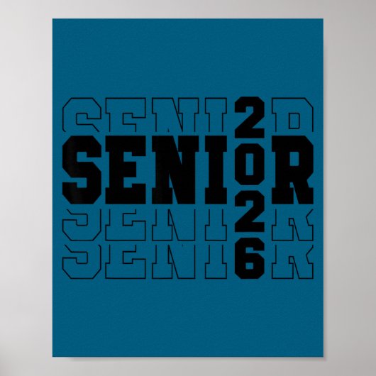 Abschlussklasse 2026 Varsity-Text Abschluss Poster (Vorne)