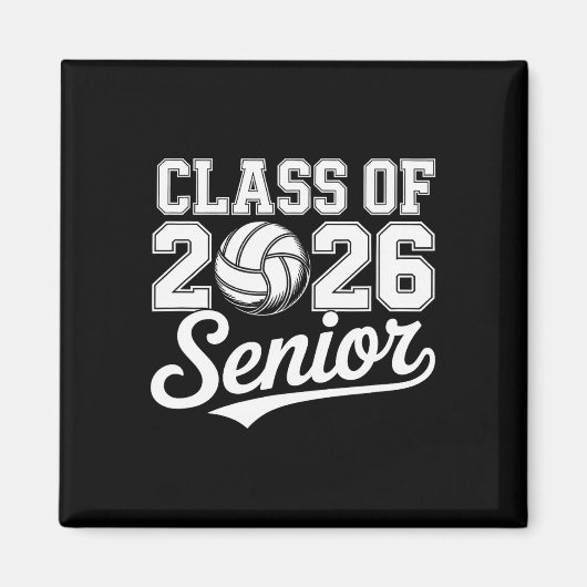 Abschlussklasse 2026 Volleyball-Mutter High School Magnet (Vorne)