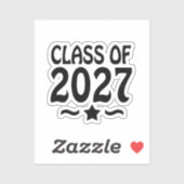 Abschlussklasse 2027 Abitur Aufkleber (Blatt)
