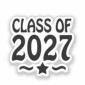 Abschlussklasse 2027 Abitur Aufkleber (Vorderseite)