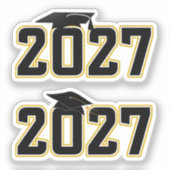 Abschlussklasse 2027 Abitur Aufkleber (Vorderseite)