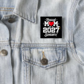 Abschlussklasse 2027 Abitur Stolz Herz Mutter Button (Beispiel)